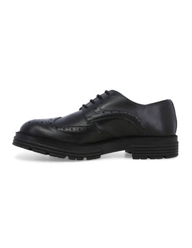Melluso elegant men's leather shoe with brogue details