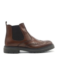 Botín casual hombre Melluso de piel con detalles brogue