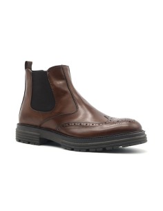 Botín casual hombre Melluso de piel con detalles brogue 2