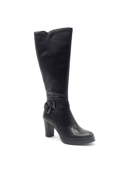 Botte en cuir pour femme Cinzia Soft avec double boucle décorative