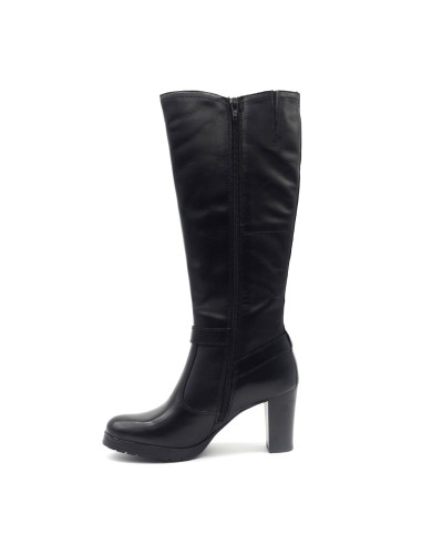 Botte en cuir pour femme Cinzia Soft avec double boucle décorative