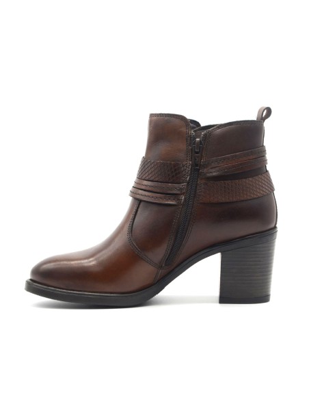 Cinzia Soft Damen-Stiefelette aus Leder mit klobigem Absatz