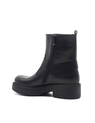 Bota biker de piel para mujer Nero Giardini Made in Italy