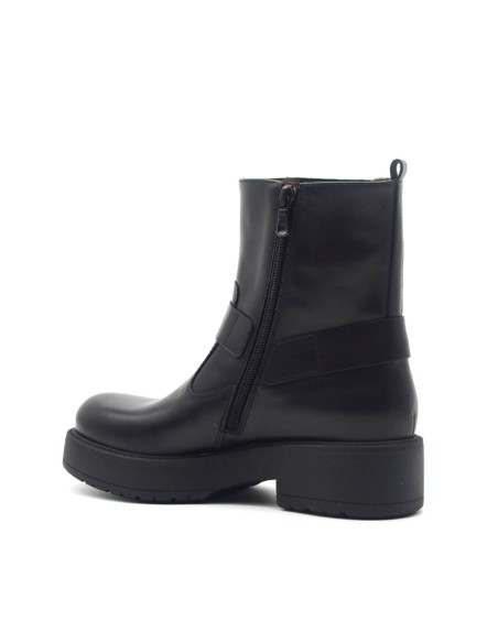 Nero Giardini stivaletto biker Made in Italy donna in pelle