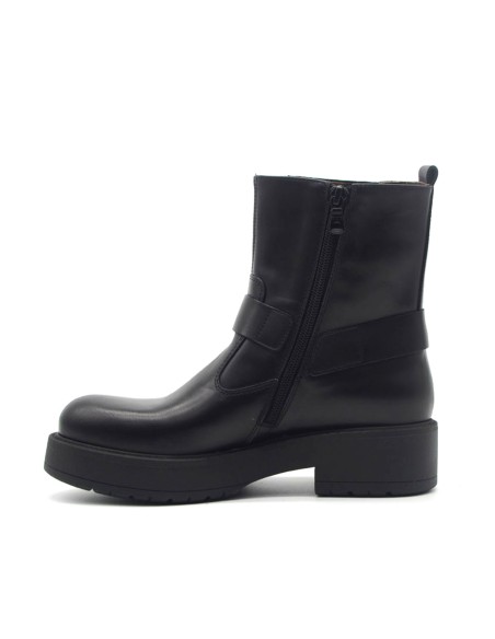Nero Giardini stivaletto biker Made in Italy donna in pelle