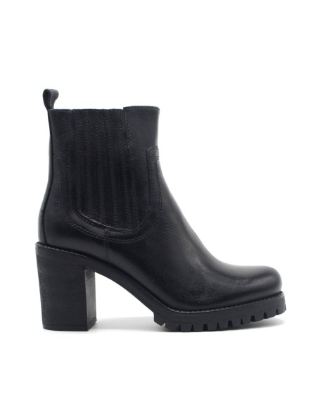 Vueva Damen-Stiefeletten aus Leder mit seitlichem Gummizug und Reißverschluss