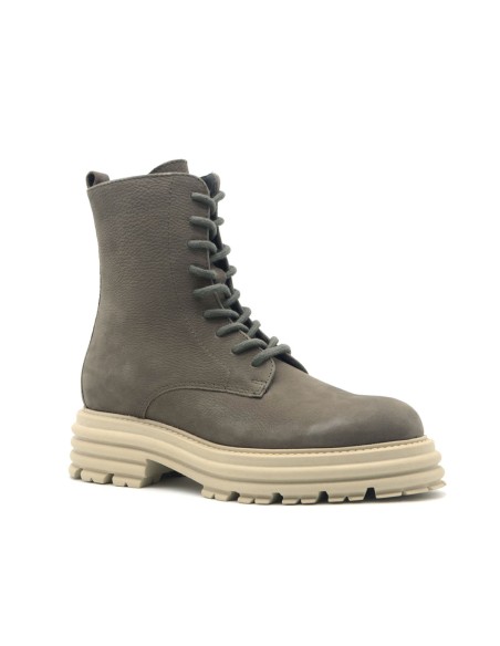 Botas militares de mujer Vueva de nobuk con cordones y cremallera interna