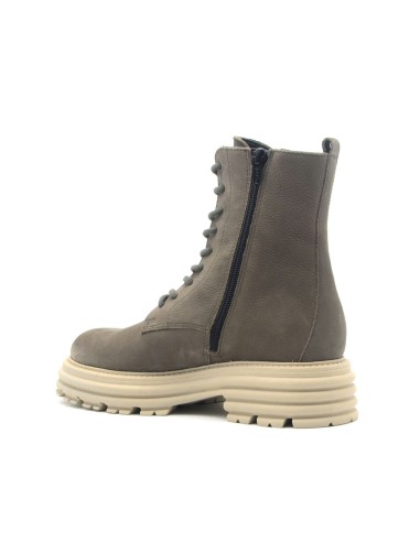 Botas militares de mujer Vueva de nobuk con cordones y cremallera interna