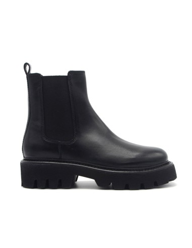 Vueva women's ankle boot in soft leather with double elastic