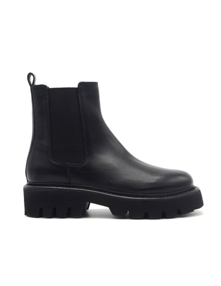 Vueva women's ankle boot in soft leather with double elastic