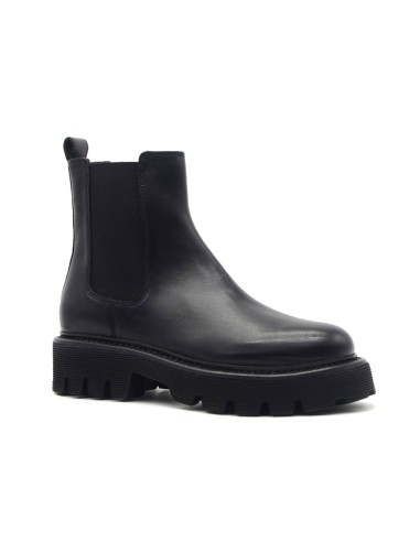 Vueva women's ankle boot in soft leather with double elastic