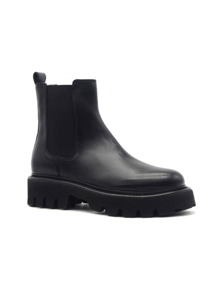 Vueva women's ankle boot in soft leather with double elastic
