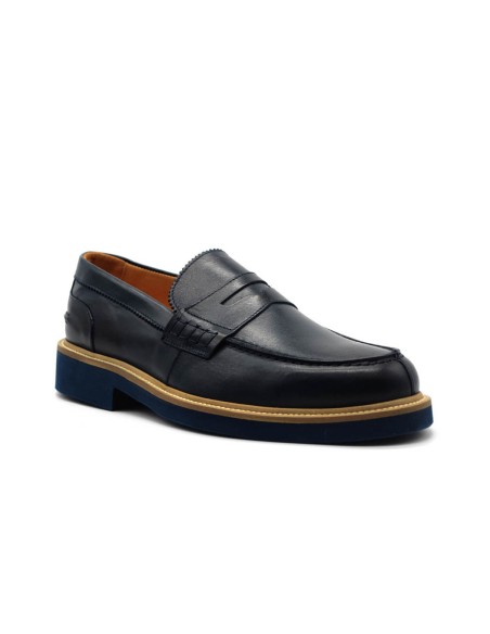 Mocassins décontractés en cuir pour hommes Exton Made in Italy avec masque