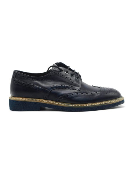 Exton scarpe casual Made in Italy uomo in pelle con dettagli brogue