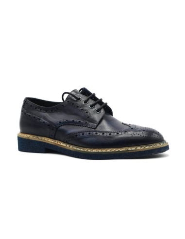 Exton scarpe casual Made in Italy uomo in pelle con dettagli brogue