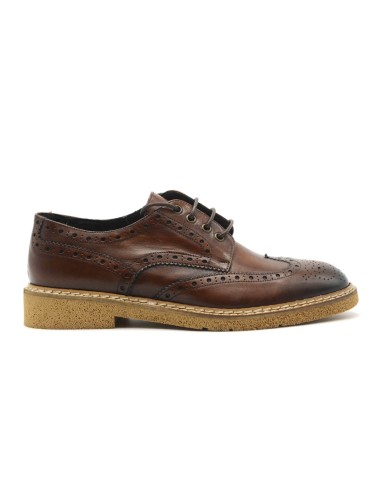 Chaussures décontractées pour hommes Exton Made in Italy en cuir avec détails brogue
