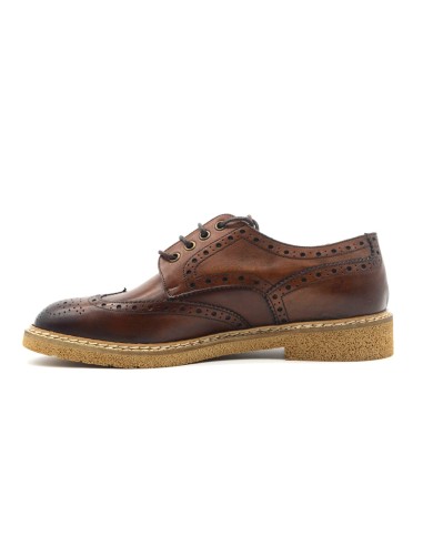 Zapatos casuales para hombre Exton Made in Italy en piel con detalles brogue