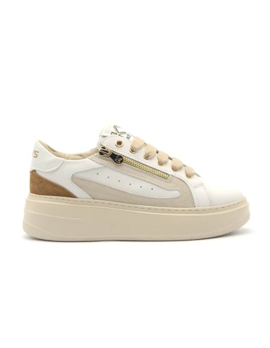 Keys Damen-Schnürsneaker aus Leder mit Wildledereinsätzen