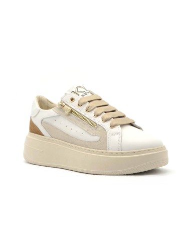 Keys Damen-Schnürsneaker aus Leder mit Wildledereinsätzen