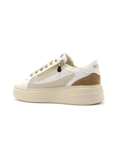 Keys Damen-Schnürsneaker aus Leder mit Wildledereinsätzen