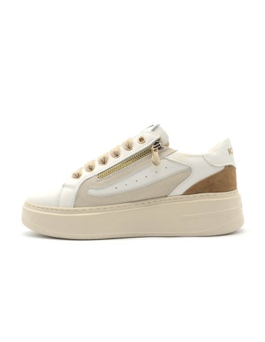 Keys Damen-Schnürsneaker aus Leder mit Wildledereinsätzen