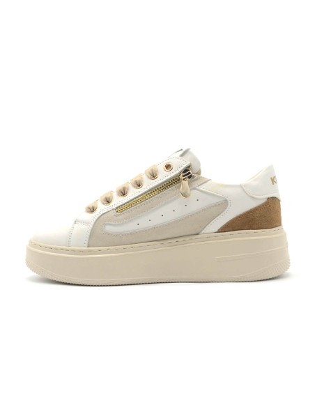 Keys Damen-Schnürsneaker aus Leder mit Wildledereinsätzen