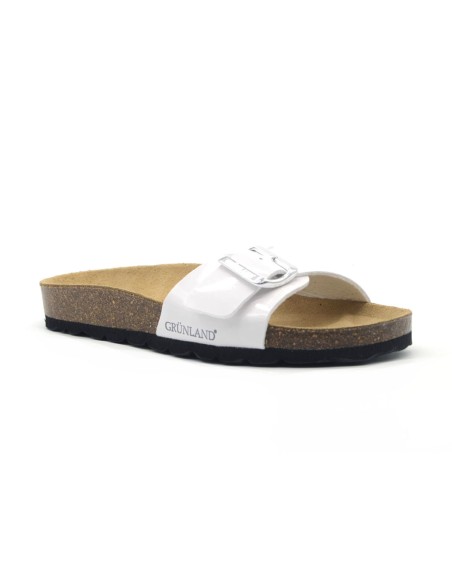 Grünland model Sara women's patent leather slipper sandal