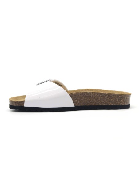 Grünland model Sara women's patent leather slipper sandal