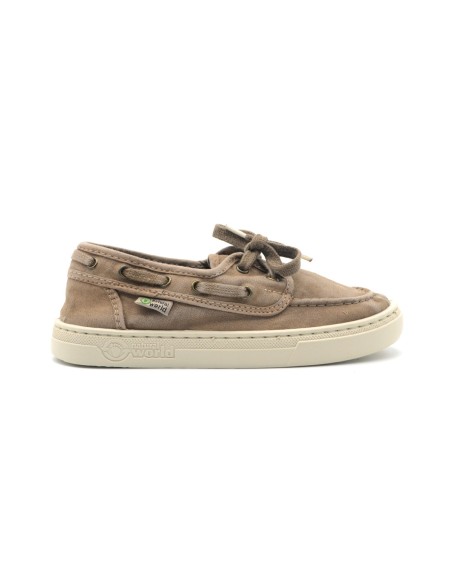 Natural World Old Nela Cotton Lace-Up Moccasin for Kids