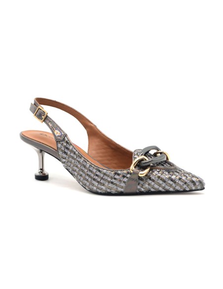 Donna Serena modelo Matilde slingback mujer en tejido brillante