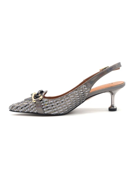 Donna Serena modelo Matilde slingback mujer en tejido brillante