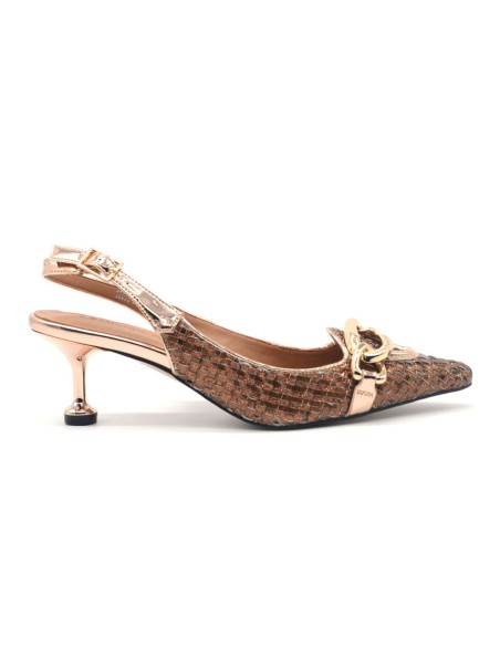 Donna Serena modello Matilde slingback donna in tessuto glitter