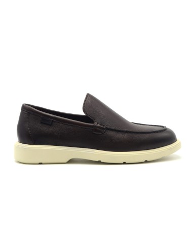 Melluso Walk men's leather moccasin with tone-on-tone stitching