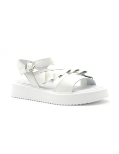Nero Giardini leather sandal with ruffles 2