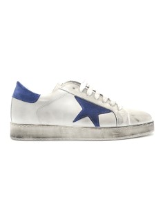 CK-Man Made in Italy men's lace-up sneaker in vintage effect leather