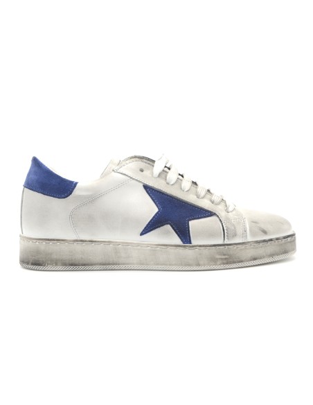 CK-Man sneaker stringata Made in Italy uomo in pelle effetto vintage