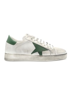 CK-Man Made in Italy men's lace-up sneaker in vintage effect leather