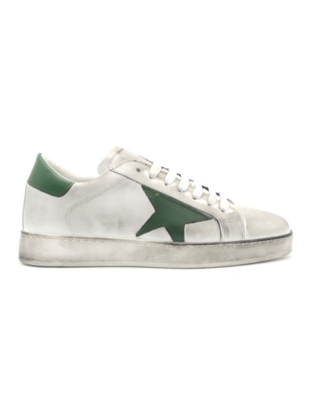 Baskets à lacets pour homme CK-Man Made in Italy en cuir effet vintage