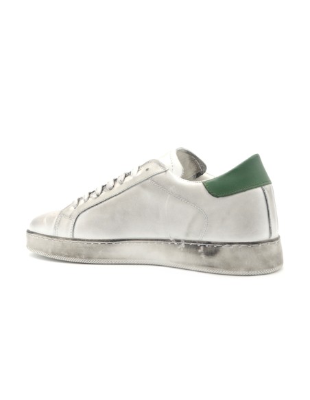 CK-Man Made in Italy Herren-Schnürsneaker aus Leder mit Vintage-Effekt