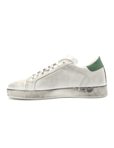 CK-Man Made in Italy men's lace-up sneaker in vintage effect leather