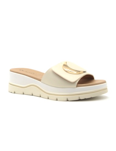 Quuio sandalo a ciabatta Made in Italy donna in pelle