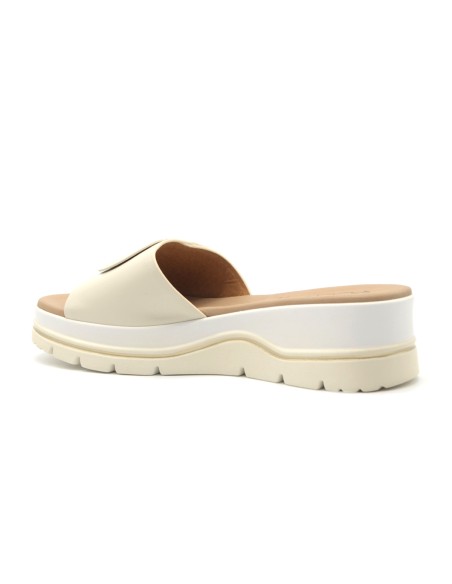 Quuio Made in Italy women's leather slipper sandal