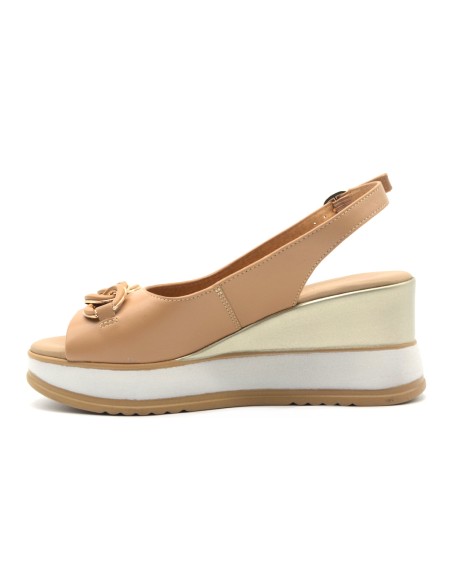 Quuio Sandale en cuir pour femme fabriquée en Italie