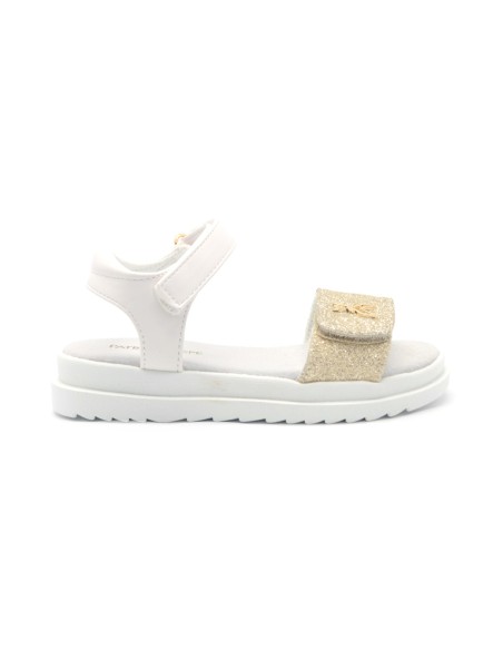 Patrizia Pepe sandalo glitter con logo metal