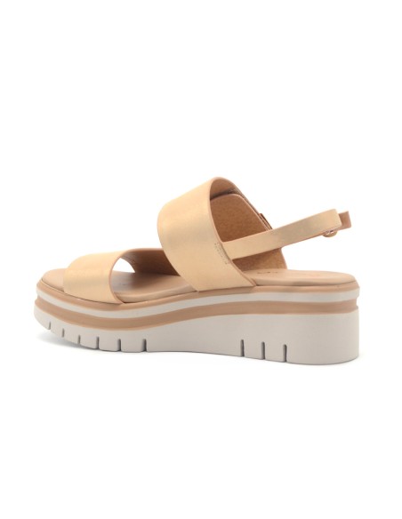Sandalia de mujer Quuio Made in Italy en piel brillante