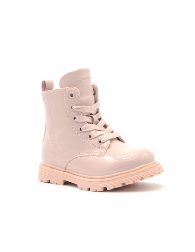 Botines de charol para niña de Calvin Klein con costuras tono sobre tono