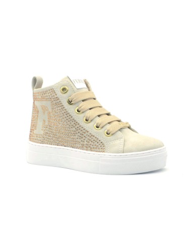 High-Top-Sneaker für Mädchen Modell Ferré Krug mit Strasssteinen