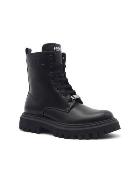 Bottines femme et fille Ferré London avec logo en relief