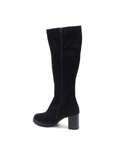 Bota de mujer de tejido con tacón Donna Serena Made in Italy