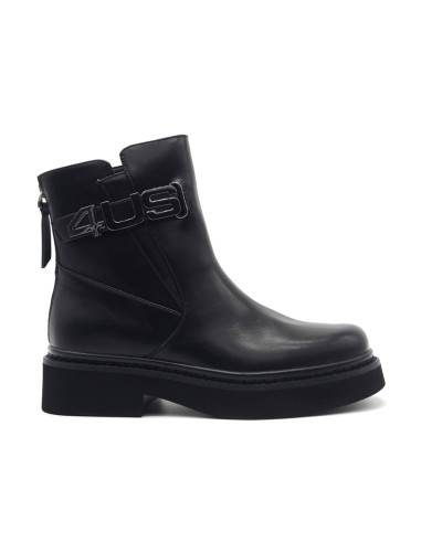 Bottines pour femme 4US By Paciotti en éco-cuir avec maxi logo en métal